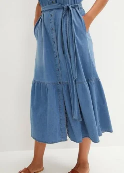 Robe En Jean Estivale Avec Ceinture -Mode Femme 23062964 43cEGcAw