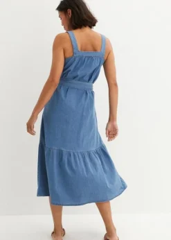 Robe En Jean Estivale Avec Ceinture -Mode Femme 23062971 RgAf0sMl