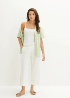 Jupe-culotte En Lin, Longueur Mollet -Mode Femme 23063653 1IGhU8s8