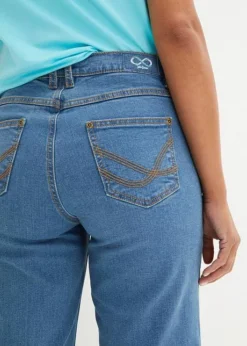 Jean Taille Moyenne Wide Leg, Raccourci -Mode Femme 23063726 az8G8N3t