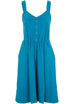 Robe En Jersey Coton Longueur Genou Avec Poches