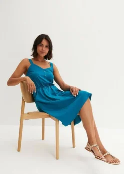 Robe En Jersey Coton Longueur Genou Avec Poches -Mode Femme 23063750 Nm9GJWfj