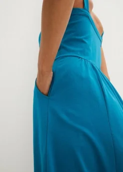 Robe En Jersey Coton Longueur Genou Avec Poches -Mode Femme 23063754 xJseTdzn