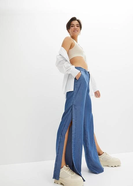 Rainbow Jean Large Avec Fente En Lyocell 4 Rainbow Jean Large Avec Fente En Lyocell – Image 4