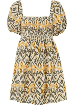 Rainbow Robe Courte Avec Smock Et Manches Ballon