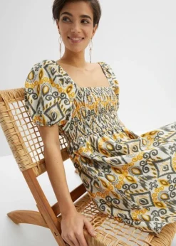 Rainbow Robe Courte Avec Smock Et Manches Ballon -Mode Femme 23065632 abL4tDg0