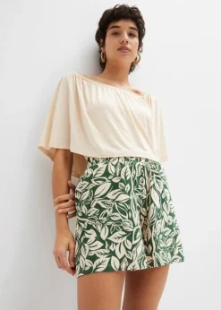 Short En Jersey Imprimé Avec Poches Et Taille Confortable -Mode Femme 23066019 oI8blSms