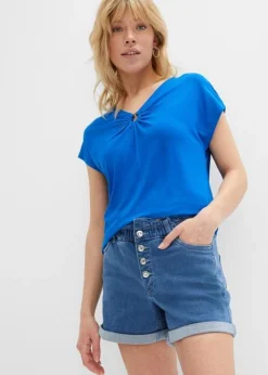 Short En Jean Avec Taille Confortable -Mode Femme 23068897 ZL5tjWNV