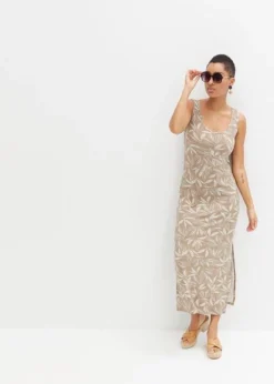 Robe Longue Avec Fente Avec Viscose -Mode Femme 23069236 B079F6vW