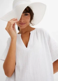 Tunique Longue En Mousseline, Manches Courtes 12 Tunique Longue En Mousseline, Manches Courtes -Mode Femme 23075927 NajeYgcU