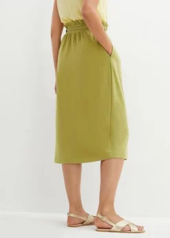 Jupe En Jersey Avec Cordon -Mode Femme 23078045 1BJRNZUF