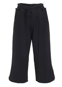 Jupe-culotte Large En Jersey De Coton, Longueur 3/4 Avec Ceinture Confort