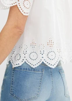 Chemisier à Broderie Ajourée -Mode Femme 23081694 he9h8mM3