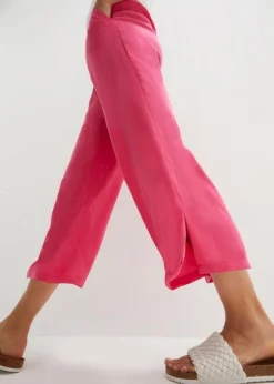 Pantalon Avec Taille Confortable Et Fente à La Base, En Lyocell -Mode Femme 23086003 hVFziNAv