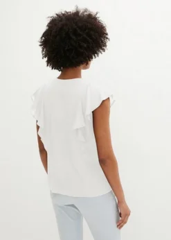 Blouse à Manches Volantées -Mode Femme 23092071 WU9gu507