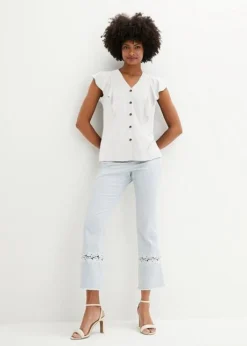 Blouse à Manches Volantées -Mode Femme 23092074 BIUs2nVf