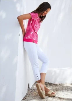 Jean Slim Mid Waist, Cropped -Mode Femme 23093693 IGdzri7W