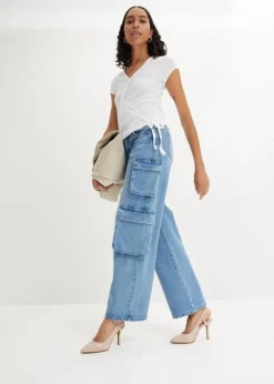 Rainbow Jean Cargo En Pur Coton -Mode Femme 23096610 hj3YNMfJ