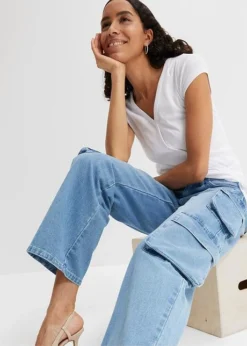 Rainbow Jean Cargo En Pur Coton -Mode Femme 23096617 VauzxgHG