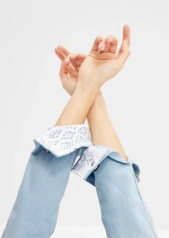 Rainbow Veste En Jean à Empiècement Dentelle -Mode Femme 23098735 EkRyYugz