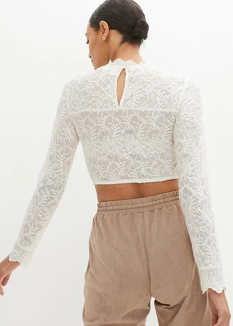 Blouse Dirndl En Dentelle, Manches Longues 3 Blouse Dirndl En Dentelle, Manches Longues – Image 3