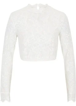 Blouse Dirndl En Dentelle, Manches Longues