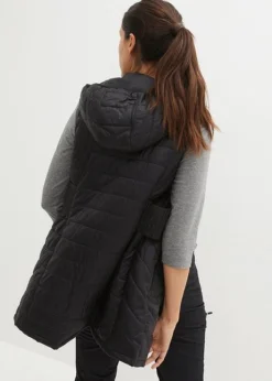 Gilet Long Matelassé Sans Manches Ultra-léger Avec Pochon -Mode Femme 23099641 FBy8I51y