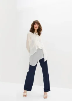 Blouse Manches Longues Avec Lavallière -Mode Femme 23100007 yU1s3EVM