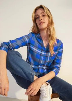 Chemisier à Carreaux, Manches 3/4 -Mode Femme 23109949 myF5C3wK