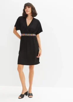 Robe En Jersey Avec Galon Décoratif -Mode Femme 23110332 8v4pPGoH