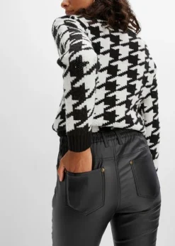 Pantalon Skinny Stretch Enduit Avec Taille élastiquée -Mode Femme 23112695 3fj7xIIS