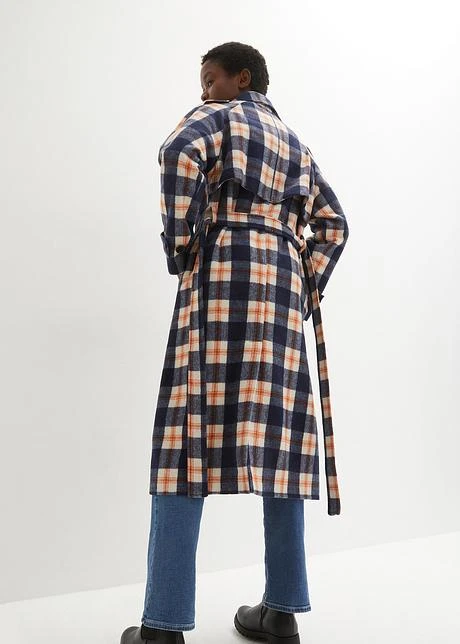 Manteau En Imitation Laine à Carreaux 3 Manteau En Imitation Laine à Carreaux – Image 3