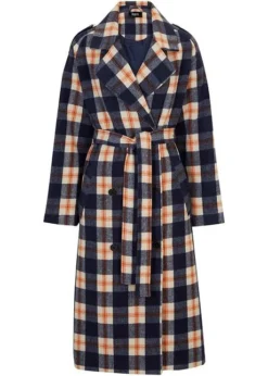 Manteau En Imitation Laine à Carreaux