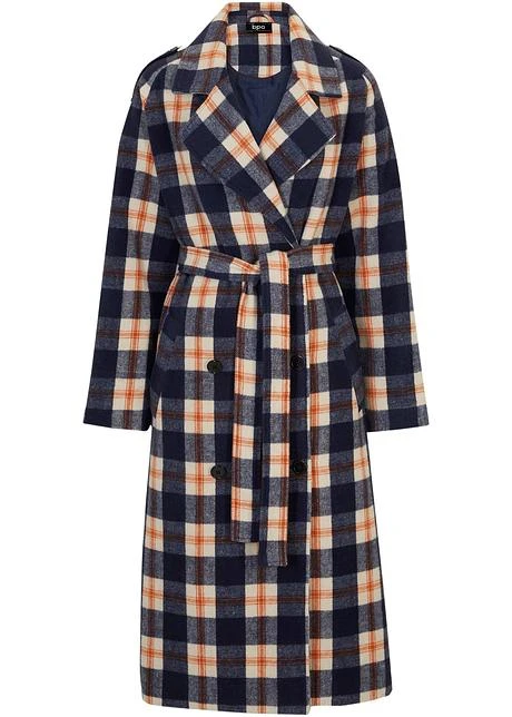 Manteau En Imitation Laine à Carreaux 1 Manteau En Imitation Laine à Carreaux