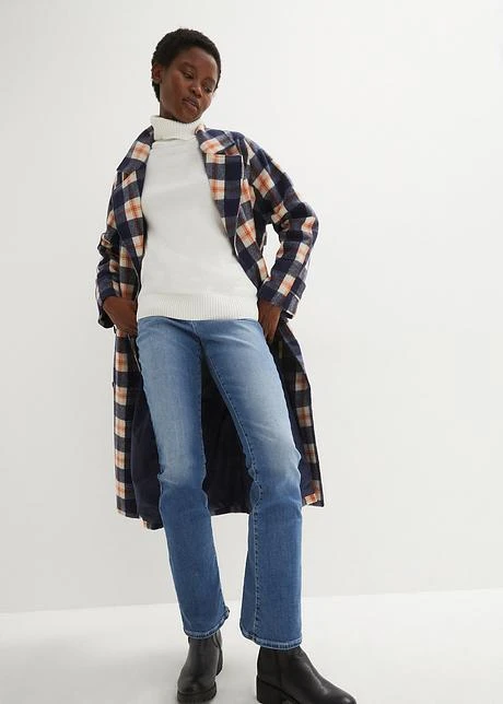 Manteau En Imitation Laine à Carreaux 4 Manteau En Imitation Laine à Carreaux – Image 4