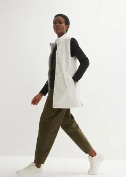 Gilet Sans Manches En Maille Peluche -Mode Femme 23118390 u3MB11Jv