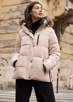 Veste Matelassée En Polyester Recyclé Avec Détails Contrastants -Mode Femme 23118615 akVFMK8J