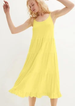 Robe Midi à Volants Et Bretelles Spaghetti 11 Robe Midi à Volants Et Bretelles Spaghetti -Mode Femme 23126340 s8LrviNx