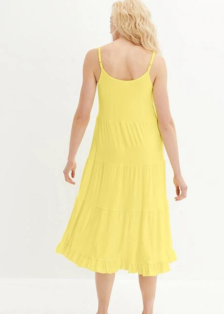 Robe Midi à Volants Et Bretelles Spaghetti 3 Robe Midi à Volants Et Bretelles Spaghetti – Image 3