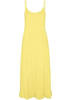 Robe Midi à Volants Et Bretelles Spaghetti