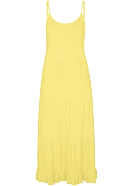 Robe Midi à Volants Et Bretelles Spaghetti 1 Robe Midi à Volants Et Bretelles Spaghetti