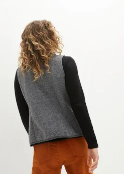 Gilet Sans Manches En Maille Avec Passepoil Contrastant -Mode Femme 23131994 t0VxZ9Lc