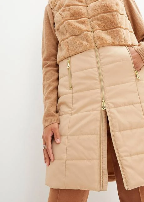 Gilet Long Sans Manches Matelassé Avec Empiècement En Synthétique 6 Gilet Long Sans Manches Matelassé Avec Empiècement En Synthétique – Image 6