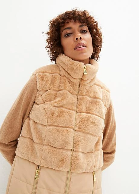 Gilet Long Sans Manches Matelassé Avec Empiècement En Synthétique 5 Gilet Long Sans Manches Matelassé Avec Empiècement En Synthétique – Image 5