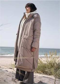 Manteau Doudoune Oversized Avec Zip Latéral -Mode Femme 23140161 j6OgcVXK