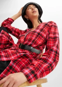 Rainbow Blouse Longue à Carreaux -Mode Femme 23141572 yXL1eWYM