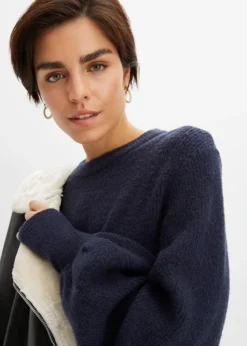 Robe En Maille à Manches Ballon -Mode Femme 23143299 Il76Oiy0