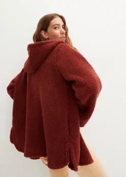 Veste En Polaire Peluche Coupe Trapèze Avec Fentes Latérales -Mode Femme 23148392 4pWKexVb