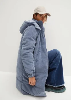 Manteau Court En Velours Côtelé Avec Poches -Mode Femme 23148566 XSLRULMB