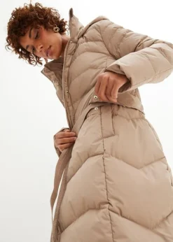 PREMIUM Manteau En Duvet Avec Ceinture (Ens. 2 Pces.) -Mode Femme 23152118 IYj16oGb